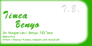 timea benyo business card